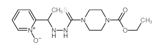 1-Piperazinecarboxylicacid, 4-[[2-[1-(1-oxido-2-pyridinyl)ethyl]hydrazinyl]thioxomethyl]-, ethylester结构式