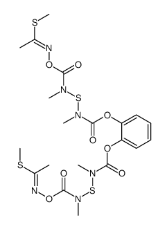 methyl (1E)-N-[methyl-[methyl-[2-[methyl-[methyl-[(E)-1-methylsulfanylethylideneamino]oxycarbonylamino]sulfanylcarbamoyl]oxyphenoxy]carbonylamino]sulfanylcarbamoyl]oxyethanimidothioate Structure