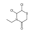 5,6-dichloro-4-ethylthiomorpholin-3-one结构式