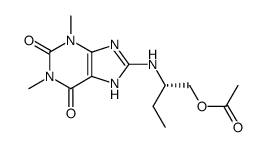 (S)-(-)-8-(1-acetoxy-2-butyl)-aminotheophylline Structure