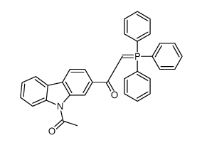 1-(9-acetylcarbazol-2-yl)-2-(triphenyl-λ5-phosphanylidene)ethanone Structure