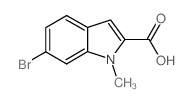 6-溴-1-甲基-1H-吲哚-2-羧酸结构式