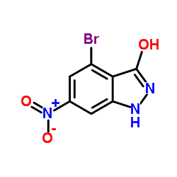 4-Bromo-6-nitro-1,2-dihydro-3H-indazol-3-one结构式