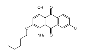 1-amino-7-chloro-4-hydroxy-2-pentoxyanthracene-9,10-dione结构式