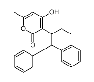 3-(1,1-diphenylbutan-2-yl)-4-hydroxy-6-methylpyran-2-one Structure