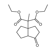 9,9-Diethoxycarbonyl-5-ethylbicyclo<3.3.0>octan-2-one结构式