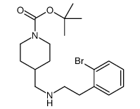 1-BOC-4-([2-(2-BROMO-PHENYL)-ETHYLAMINO]-METHYL)-PIPERIDINE structure