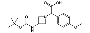 (3-TERT-BUTOXYCARBONYLAMINO-AZETIDIN-1-YL)-(4-METHOXY-PHENYL)-ACETIC ACID结构式