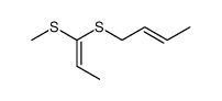 (E)-1-((Z)-1-Methylsulfanyl-propenylsulfanyl)-but-2-ene Structure