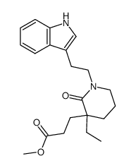 3-{3-Ethyl-1-[2-(1H-indol-3-yl)-ethyl]-2-oxo-piperidin-3-yl}-propionic acid methyl ester Structure