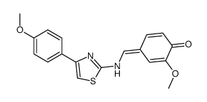 2-methoxy-4-[[[4-(4-methoxyphenyl)-1,3-thiazol-2-yl]amino]methylidene]cyclohexa-2,5-dien-1-one结构式
