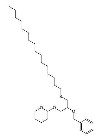 2-(3-hexadecylsulfanyl-2-phenylmethoxypropoxy)oxane结构式