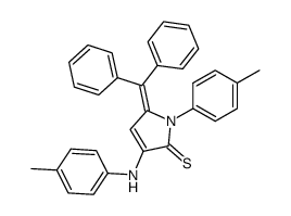 1-(4-Tolyl)-3-(4-tolylamino)-5-diphenyl-methyliden-Δ3-pyrrolin-2-thion结构式
