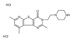 2,7,9-trimethyl-3-(2-piperazin-1-ylethyl)pyrido[2,3]thieno[2,4-d]pyrimidin-4-one,dihydrochloride结构式