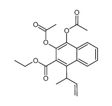 3,4-Diacetoxy-1-(1-methyl-allyl)-naphthalene-2-carboxylic acid ethyl ester结构式