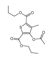 dipropyl 3-acetyloxy-4-methylthiophene-2,5-dicarboxylate结构式