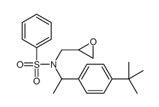 N-[1-(4-tert-butylphenyl)ethyl]-N-(oxiran-2-ylmethyl)benzenesulfonamide Structure