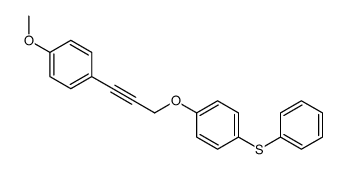 1-methoxy-4-[3-(4-phenylsulfanylphenoxy)prop-1-ynyl]benzene Structure