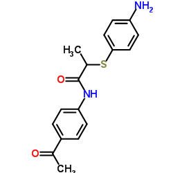 N-(4-Acetylphenyl)-2-[(4-aminophenyl)sulfanyl]propanamide结构式