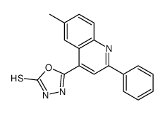 5-(6-methyl-2-phenylquinolin-4-yl)-3H-1,3,4-oxadiazole-2-thione结构式