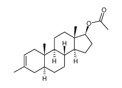 3-methyl-5α-androst-2-en-17β-ol acetate结构式