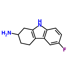 6-Fluoro-2,3,4,9-tetrahydro-1H-carbazol-2-amine structure