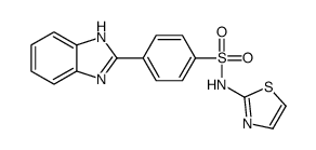 4-(1H-benzimidazol-2-yl)-N-(1,3-thiazol-2-yl)benzenesulfonamide结构式