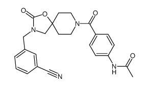 [91] N-{4-[3-(3-cyanobenzyl)-2-oxo-1-oxa-3,8-diazaspiro[4.5]decane-8-carbonyl]phenyl}acetamide Structure