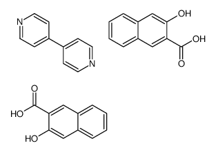 3-hydroxynaphthalene-2-carboxylic acid,4-pyridin-4-ylpyridine结构式