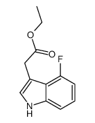 ethyl 2-(4-fluoro-1H-indol-3-yl)acetate结构式