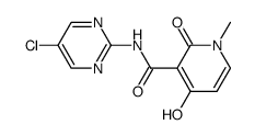 N-(5-chloro-2-pyrimidinyl)-1-methyl-4-hydroxy-2-oxo-1,2-dihydropyridine-3-carboxamide Structure