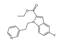 ethyl 5-fluoro-1-(2-pyridin-3-ylethyl)indole-2-carboxylate结构式