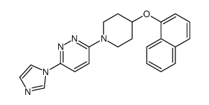 3-imidazol-1-yl-6-(4-naphthalen-1-yloxypiperidin-1-yl)pyridazine结构式