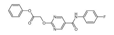 [5-(4-fluorophenylcarbamoyl)pyrimidin-2-yloxy]acetic acid phenyl ester Structure