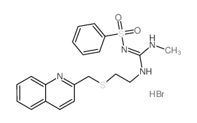 1-(benzenesulfonyl)-2-methyl-3-[2-(quinolin-2-ylmethylsulfanyl)ethyl]guanidine结构式