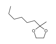 2-hexyl-2-methyl-1,3-Dioxolane Structure