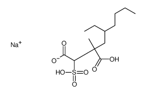 sodium C-(2-ethylhexyl) C-methyl hydrogen 2-sulphonatosuccinate结构式