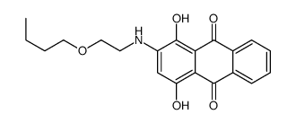 2-[(2-butoxyethyl)amino]-1,4-dihydroxyanthraquinone structure