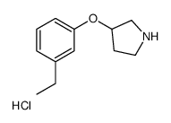 3-(3-Ethylphenoxy)pyrrolidine hydrochloride (1:1) Structure