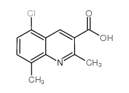 5-氯-2,8-二甲基喹啉-3-羧酸结构式