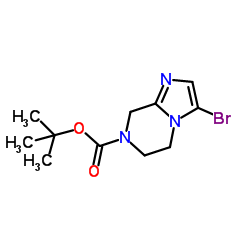 tert-Butyl 3-bromo-5,6-dihydroimidazo[1,2-a]pyrazine-7(8H)-carboxylate Structure