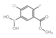 2-氯-4-氟-5-(甲氧基羰基)苯硼酸结构式