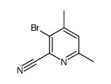 3-bromo-4,6-dimethylpyridine-2-carbonitrile Structure
