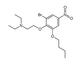 1-Brom-5-nitro-3-butyloxy-2-<2-diaethylamino-aethoxy>-benzol结构式