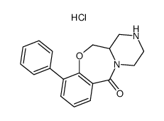 10-phenyl-1,2,3,4,12,12a-hexahydro-6H-pyrazino[2,1-c][1,4]benzoxazepin-6-one hydrochloride结构式