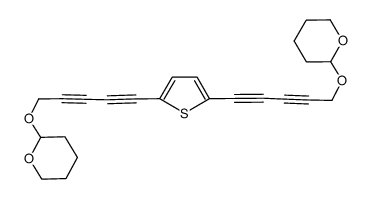 1,4-bis-(5-tetrahydropyran-2-yloxy-1,3-pentadiynyl)thiophene结构式