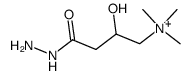 (3-Hydrazinocarbonyl-2-hydroxy-propyl)-trimethyl-ammonium Structure