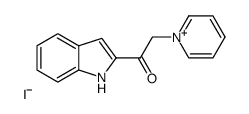 1-(1H-indol-2-yl)-2-pyridin-1-ium-1-ylethanone,iodide Structure