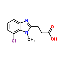 3-(7-Chloro-1-methyl-1H-benzoimidazol-2-yl)-propionic acid结构式