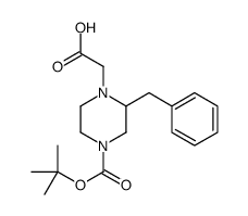 2-[2-benzyl-4-[(2-methylpropan-2-yl)oxycarbonyl]piperazin-1-yl]acetic acid Structure
